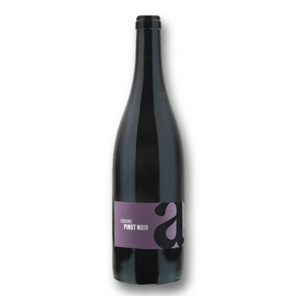 Adrians - Pinot Noir, biodynamic red wine from Switzerland, showcasing elegance and a rich raspberry aroma.