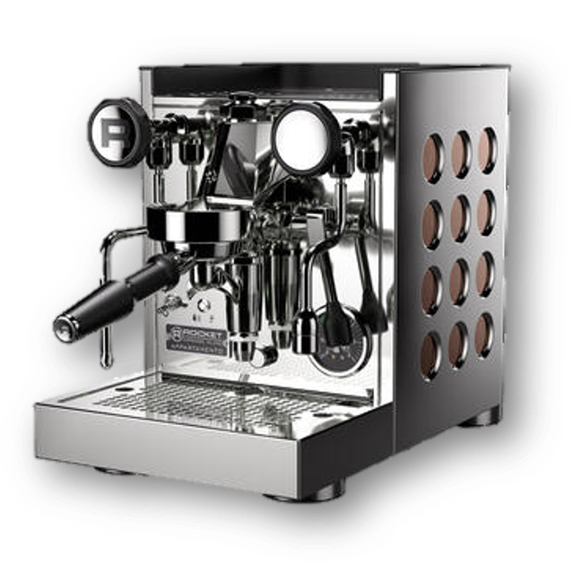 Rocket Appartamento TCA chrom – hochwertige Espresso-Maschine für perfekten Kaffee und Cappuccino.
