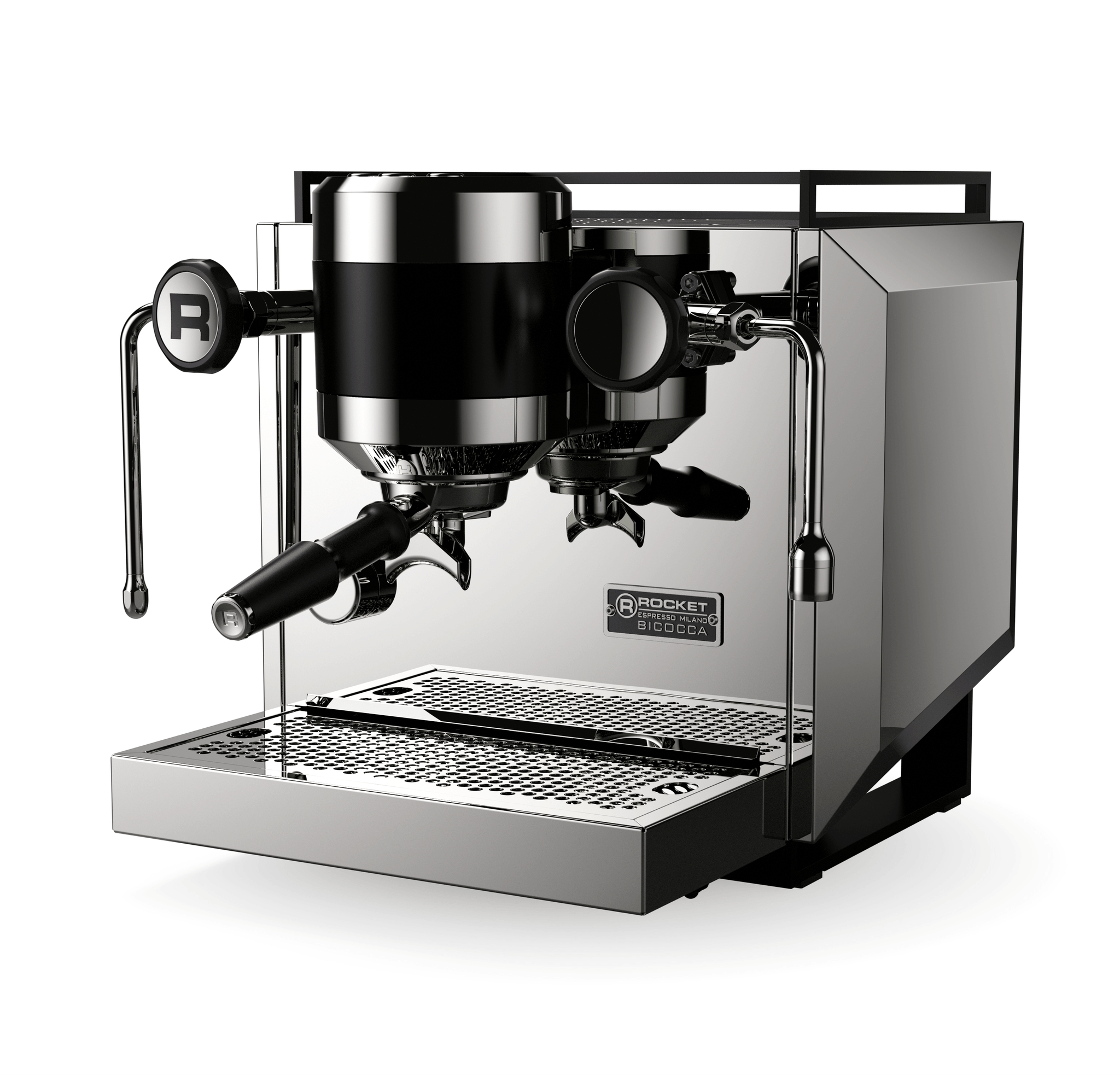 Rocket Bicocca Premium-Espressomaschine mit elegantem Design und präziser Steuerung.