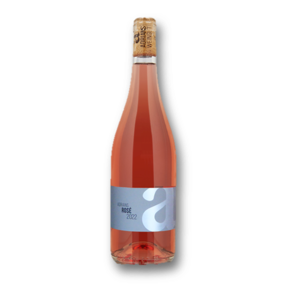 Adrians - Rosé 2022 bottle, premium biodynamic wine from Switzerland, exclusive flavor profile with berry and floral notes.